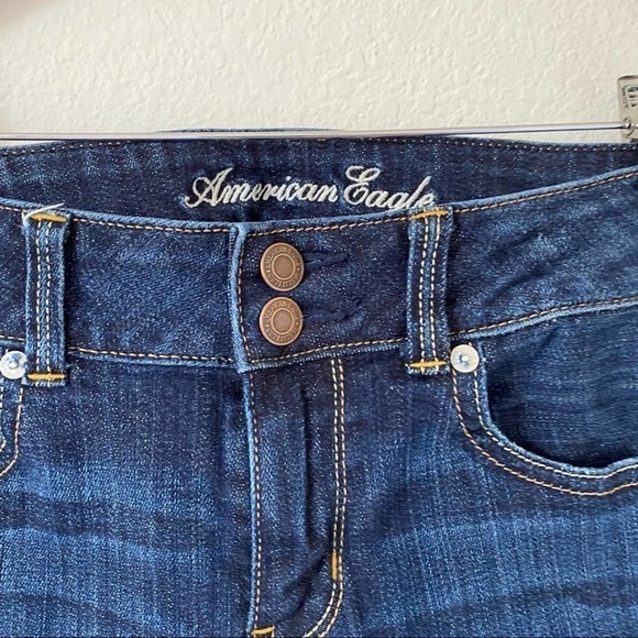 American Eagle Artist Dark Blue Crop Jeans size 6 - Picture 4 of 8